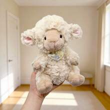 1pc Cute Cartoon Plush Sheep Doll Doll, Sitting Pose Soft Sheep Plush Pillow Home Decor, Birthday/Easter/Mother's Day Gift - Multicolor - View 3