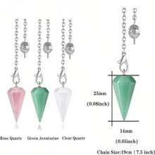 3/6/9 Pcs Set Multicolor Crystal Pendant, Artificial Quartz Colorful Gemstone Fairy Tear Drop Crystal Pendant - Multicolor - View 11