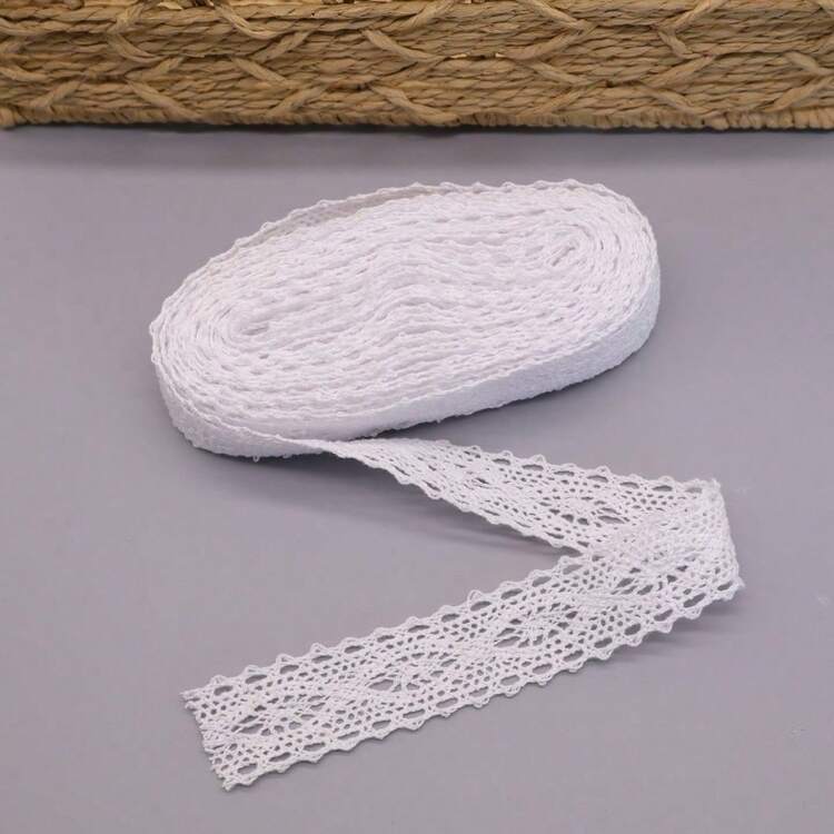 White Lace Trim Ribbon 2.8cm Wide, Knitted Crochet Lace For Sewing, Clothing Edge Decoration, Wedding Party Craft DIY Accessories - CM11-2.8CM - View 12
