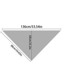1pc Fashionable Retro Minimalist Striped Print Versatile Triangle Scarf/Shawl, Suitable For Daily, Office, Vacation Occasions - Brown - View 2