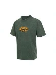 Nike Men's AS M NK TEE M90 STREET Short Sleeve T-Shirt, Knit Crew Neck, THV1676-323 - Green - View 1