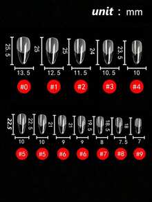 240pcs Almond Shaped Soft Gel Nail Stickers, Medium Size, Full Coverage, Press-On Extended Fake Nails, Semi-Matte Pre-Shaped Transparent Acrylic False Nail Stickers Nail Supplies - Thông thoáng - Xem 7