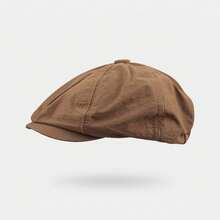 1顶复古格子贝雷帽，轻便透气，男女通用休闲帽，双面可用，适合春、夏、秋、冬四季佩戴。 - 速乾透氣前進帽 - 查看 5