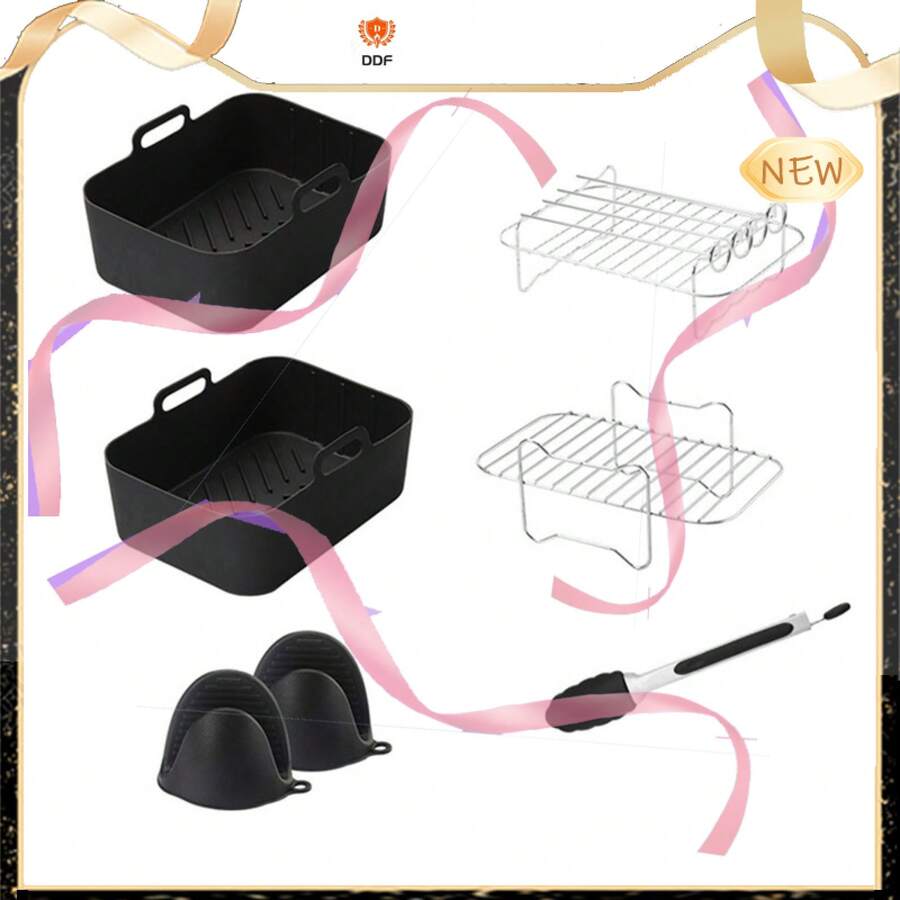 7pcs Silicone Air Fryer Liner Set For  Dual AF400 AF500 Tower From Ddfo - Rmc0322 - View 1