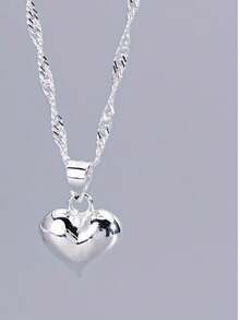 1pc 2026 New Arrival Heart Pendant Necklace, Fashionable Minimalist Versatile Daily Wear, Suitable For Ramadan, Wedding Gift - Heart Necklace - View 1