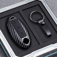 ABS Carbon Fiber 3/4/5 Buttons Car Key Case Cover Keyless Remote Fob Holder For Nissan X-Trail T32 2020, Rogue, Murano, Pathfinder, Maxima - Type a - View 16
