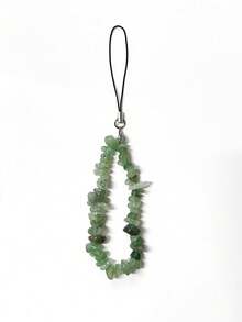 Crystal Beaded Phone Lanyard, Green Donglingstone Phone Strap, Crystal Chain Wristlet, Elegant Phone Case Charm Pendant - Multicolor - View 7