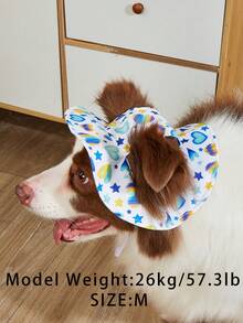 1pc Cute Polyester Anti-Wind Sun Hat, Ear-Exposed Design, Anti-Shedding Adjustable, Suitable For Small Pet Dogs To Wear Outdoors All Year Round - Multicolor - View 11