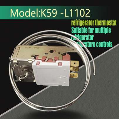 K59-L1102 Refrigerator Thermostat, Freezer Thermostat, VT9 Refrigerator Temperature Controller, Metal Material, Easy Installation And Durable