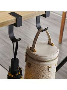 2pcs Adjustable Desk Hook, Bookbag Hanger, Student Desk Side Clip, No Drill Dormitory Invisible Bag Hook Office Desk Accessories Desk Accessories Office Supplies Office Accessories - A - View 4