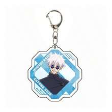 1pc Cartoon Anime Peripheral 2D Acrylic Keychain Pendant Accessory, Gojo, Geto, Toge, Phone Charm, Car Keychain, Backpack Charm, Bag Decoration, Back To School Student Holiday Gift, Halloween, Christmas Gift - Multicolor - View 9