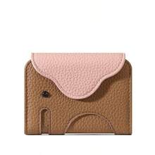 Cartera de mujer con diseño de elefante de dibujos animados, monedero de cuero PU con acordeón para tarjetas, organizador delgado de tarjetas de crédito y efectivo para mujer, cartera de viaje, cartera pequeña, cartera linda, esencial de viaje - Multicolor - Ver 12