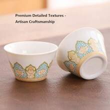 Juego de té gongfu chino de porcelana juego de tetera portátil juegos de viaje de cerámica con tetera e infusor/tazas en bolsa juegos de té asiático regalo para cumpleaños día del padre - Blanco - Ver 3