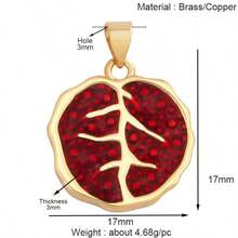1个铜质时尚心形吊坠，可DIY手链、项链、耳环、包包挂饰配件 - 彩色 - 查看 31