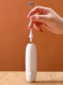 1个电池供电电动奶泡器兼咖啡搅拌器，便携式卡布奇诺咖啡机，厨房电器 - 彩色 - 查看 1