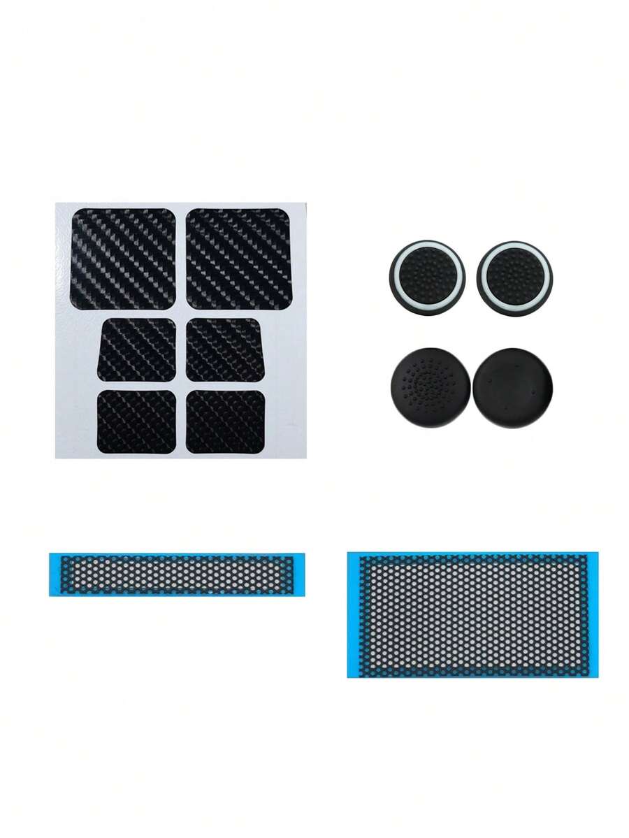 Steam Deck Gaming Console Accessories Set: Dust-Proof Vent Cover + Touchpad & Button Stickers + Joystick Caps, Dust-Proof, Scratch-Resistant, Enhanced Gaming Experience - View 1
