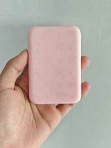 可爱蝴蝶结爱心印花硅胶TPU保护壳，适用于MagSafe移动电源，柔软TPU材质，防震保护壳，兼容 16/15/14/13系列，磨砂表面（仅含保护壳，不含电池），送给女孩的女士节礼物 - 彩色 - 查看 10