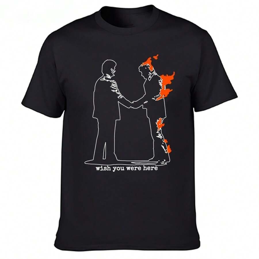 Pink Floydss Wish You Were Here Floyds T Shirt Cotton Men Women Shirt Stylish Comfortable Versatile - 黑色 - 查看 1