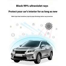 1pc Summer Foldable Car Sun Shade Umbrella, Large Size Anti-UV Sunshade Suitable For Various Car Windshields, Thick Titanium Silver Heat Insulation And UV Protection Sunshade Umbrella - A - View 6