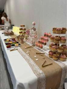 方形亚克力蛋糕展示架，多层甜点食品架，适用于婚礼、生日派对 - 彩色 - 查看 3