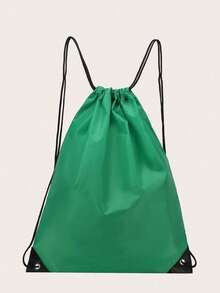 1pc Cartoon Solid Color Basketball Backpack, Student Children School Bag, Pocket Set - Green - View 8