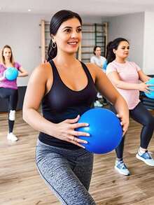 1个光滑瑜伽普拉提球，加厚防爆健身平衡球，适合初学者 - 紫色 - 查看 2