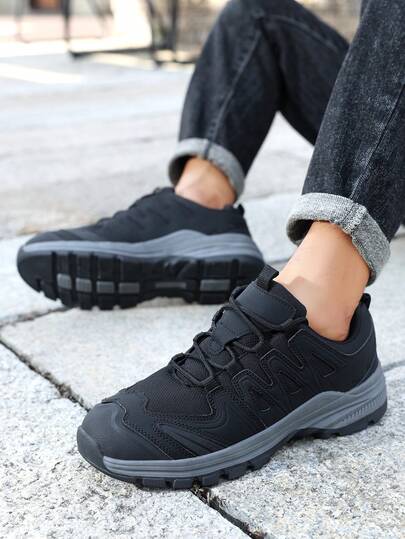 Men's Hiking Shoes, Outdoor Climbing Shoes, Trekking Shoes, Casual Shoes, Daily Casual Outdoor Sneakers, Black