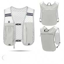 1PC Outdoor Sports Multifunctional Storage Bag, Lightweight Running Backpack With 500ml Water Bottle Pocket, Reflective Hydration Phone Pack, Breathable Anti-Slip Chest Pack For Women Men Running Cycling Marathon Camping.Mini Backpack,Backpack,Hiking Backpack,Backpack Purse For Women,Glowmode,Glowmode Bag,Tactical Gear,Running Vest Women,Gym Backpack,Gym Bags,Gym Bag,Travel Backpack,Running Vest. - Màu Xám nhạt - Xem 10
