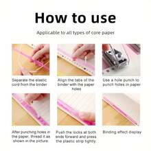 12/6/3个活页夹文件夹，办公书籍和文件整理器，双环活页夹，适用于学生试卷和文件管理，办公室和学校适用 - D-彩色 - 查看 5