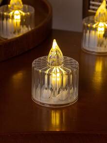 1pc/6pcs/12pcs/24pcs LED Electronic Candle Lights, Romantic Birthday Proposal Decor, Creative Candlelight Atmosphere Desk Decor - Square Candy - View 14