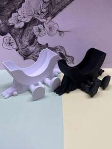 2026 New Creative 3D Printed Smiling Face Sponge Holder With Drainage Holes And Support Legs, Plastic Household Cleaning Tool Suitable For Kitchen Sink And Countertop - Multicolor - View 5