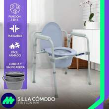 Comfortable 3-In-1 Shower Chair, Foldable, Height Adjustable, 135 Kg Capacity, Removable Backrest, Non-Slip, Description (1820 Characters) - View 2