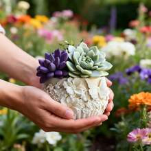 Reusable Silicone Mold - Multi-Functional DIY Craft Mold For Candle Making, Succulent Planters, Resin & Plaster Art | Beginner-Friendly & Easy Demolding -1pc - Silicone Flower Pot Mold - View 2