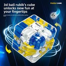 Popular 3D Rotating Ball Cube With Multi-Functional Track Maze 3D Cube, Teens Rolling Ball Cube, Stress Relief Cube - Multicolor - View 4