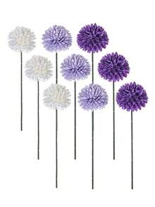1/5/12/16件浪漫人造絲菊球花束，居家裝飾，適用於春季裝飾、婚房、酒店、派對活動、新年禮物、玫瑰手持花束，適合居家裝飾/臥室/客廳/桌面裝飾/新娘花束/戶外花園、房間裝飾、廚房用品、浴室用品、送給女性的禮物、送給男性的禮物、居家裝飾、情人節禮物 - 混色 - 查看 5