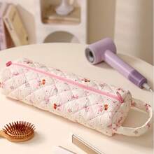 Hairdryer Bag, Travel Curling Iron & Straightener Storage Pouch, Women's Handbag, Hairdryer Protective Case, Large Capacity Ditsy Floral Organizer Bag - Multicolor - View 11