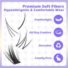 ARISON 180PCS 4 In 1 Lower Lash Clusters MIX Length Bottom Lashes Black Cat Eye Look False Eyelashes Soft Light DIY At Home Makeup Tools - View 7