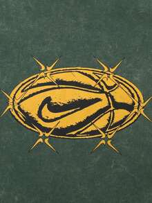 Nike Men's AS M NK TEE M90 STREET Short Sleeve T-Shirt, Knit Crew Neck, THV1676-323 - Green - View 4