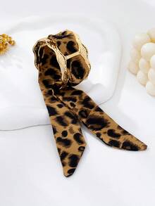 1pc Exaggerated Leopard Print Scarf Bracelet For Women - Multicolor - View 4
