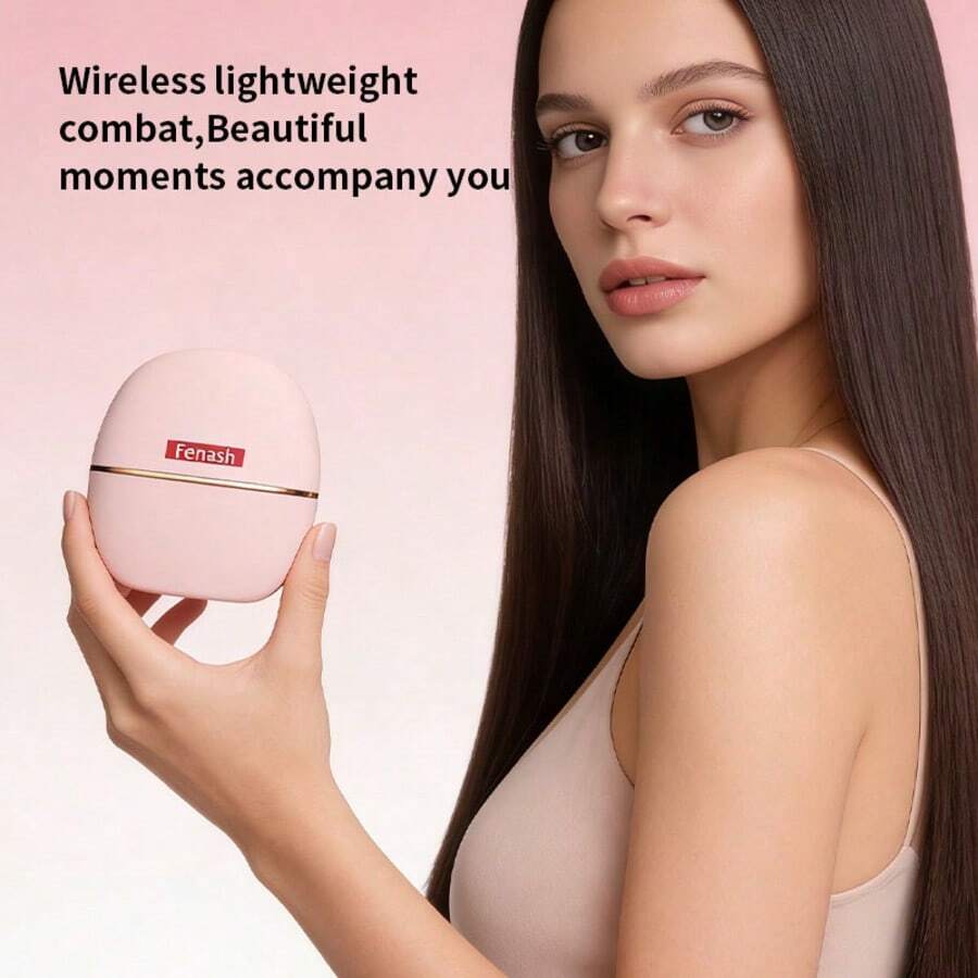 LUYAO 可充电便携式迷你直发梳，无线口袋造型器，USB充电，打造柔顺蓬松秀发。2000mAh