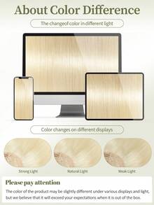DNE HAIR 1 Piece V-Shaped Clip In Hair Extensions Top-V 100% Human Hair Color 613# Light Blonde Straight Hair For Women Easy To Style, Lightweight, Breathable, Invisible Suitable For All Hair Types And Daily Wear& Fashion Lovers - S613 - View 11