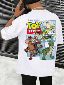 Disney Printed T-Shirt, Disney Pixar Toy Story Shirt, Disney Toy Story Shirt, Buzz Lightyear Woody Alien Jessie Shirt,  Disney World Shirt, Unisex,High-Quality Pure Cotton T-Shirt,Suitable For All Seasons, Comfortable And Breathable| Exquisite Design | The Best Choice For Giving Gifts - White - View 2