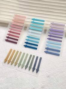 200pcs Arrow Shape PET Sticky Notes, Translucent Waterproof Index Tabs, Highlight Bookmark Stickers For Office School Supplies - C - View 5