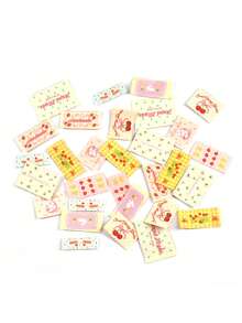20pcs 2.5-5cm Mixed Color Cherry/Dessert Pattern Fabric Labels, Edging Trim, DIY Sewing Accessories For Bags, Hats, Scarves, Clothing - Multicolor Mixing - View 5