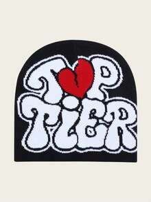 2PCS Knitted Hat With Letter Jacquard, Cold Hat, Personalized Hip-Hop, Warm, Unisex, Cross-Border, European And American Style Hats - Letter Jacquard Combination - View 8