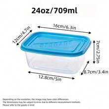 10 hộp đựng thực phẩm có nắp đậy, hình chữ nhật, bằng nhựa, hộp cơm trưa dùng một lần, hộp kín dùng trong nhà bếp. - Nhiều màu - Xem 3