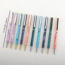 Luxury Marble Texture Ballpoint Pen, Elegant Metal Ball Pen For Office, School, And Gift, Smooth Writing Stationery - 857 - View 2
