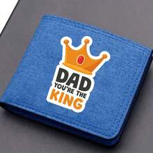 1pc Father's Day Pattern Coin Purse, Father's Day Text Wallet, Multi-Card Slot Card Holder Casual Wallet, Suitable As Father's Day Gift, Dad Gift, Gift Giving - Multicolor - View 8