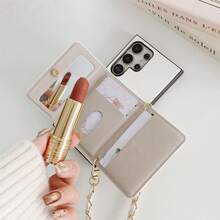 1pc Elegant Animal Print Pattern Card Holder Crossbody Wallet Phone Case Compatible With Samsung Galaxy S25 Edge, S24, S23, S22, S21, S20 FE, Note 20 Ultra, A17, A16, A15, A07, A52, A53, A54, A25 5G, Heart Mirror PU Leather Card Holder Wallet Case Compatible With 10, 9 Pro XL, 8, 7, 6, 9a, 8a, Multi-Functional Protective Cover Compatible With Xiaomi Note 15 Pro, 14, 13 4G, Poco C75 - Little Bear 15 - View 4