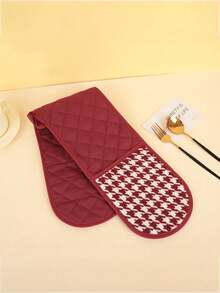 1 chiếc găng tay cách nhiệt dạng dải dài không đường may họa tiết chim công, dùng trong gia đình, găng tay lò nướng nhà bếp, miếng đệm cách nhiệt lò vi sóng. - Xem 10